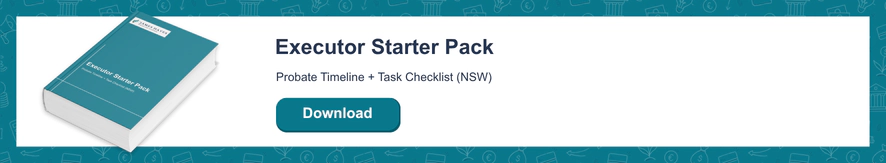 Executor starter pack probate timeline task checklist banner featured image