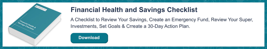 Financial health and savings checklist banner