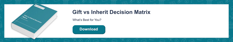 Gift vs inherit decision matrix banner featured image