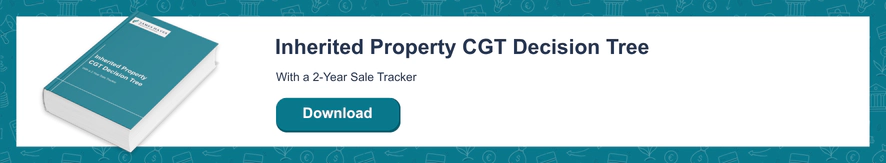 Inherited property CGT decision tree 2 year sale tracker banner featured image